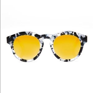 KREWE Toulouse Yellow Mirrored Sunglasses